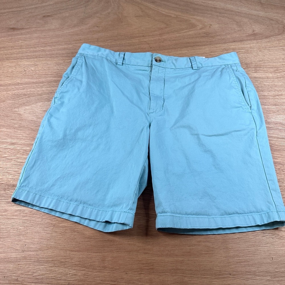 Vineyard Vines Mens Breaker Shorts Teal Stretch Cotton Size 36